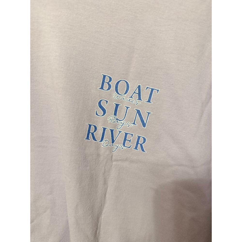 Simply Southern lilac Boat Sun River Graphic Tee Size Large - Picture 3 of 4